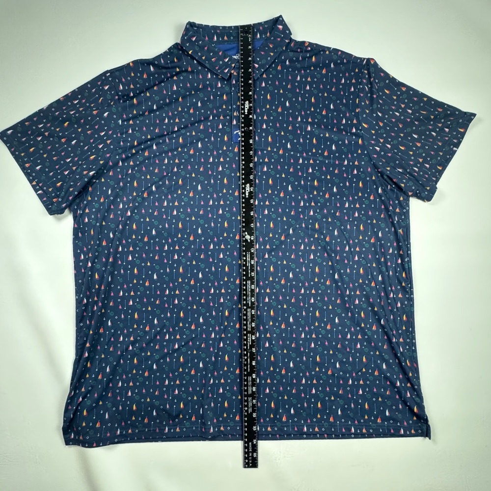 Bogey Bros Golf Co Polo Shirt Nautical Sailboat Print Navy Mens 3XL XXXL - Picture 5 of 9